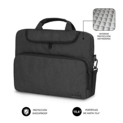 Maletín Subblim Air Padding para Portátiles hasta 15.6'/ Gris Oscuro | Maletines y Fundas