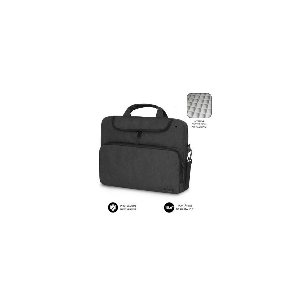 Maletín Subblim Air Padding para Portátiles hasta 15.6'/ Gris Oscuro | Maletines y Fundas