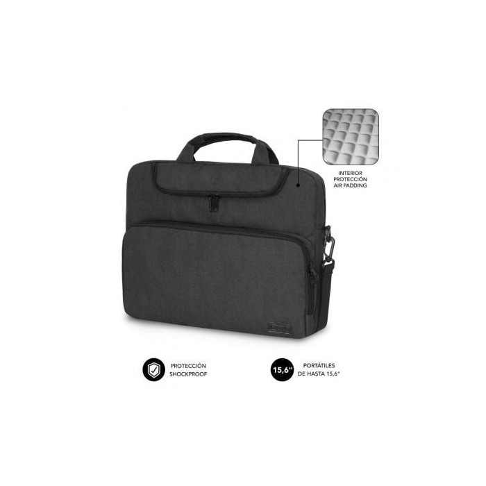 Maletín Subblim Air Padding para Portátiles hasta 15.6'/ Gris Oscuro | Maletines y Fundas