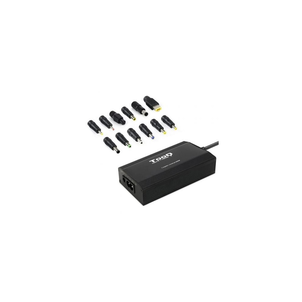 Cargador de Portátil TooQ TQLC-100BS01M/ 1xUSB/ 100W/ Manual/ 12 Conectores/ Voltaje 12-24V | Cargadores