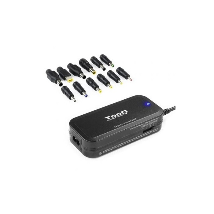 Cargador de Portátil TooQ TQLC-90BS02M/ 1xUSB/ 90W/ Manual/ 12 Conectores/ Voltaje 15-24V | Cargadores