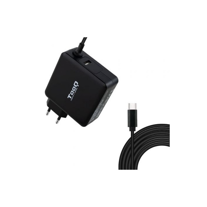 Cargador de Portátil TooQ TQLC-USBC65PD USB Tipo-C/ 1xUSB/ 65W/ Automático/ Voltaje 5-20V | Cargadores