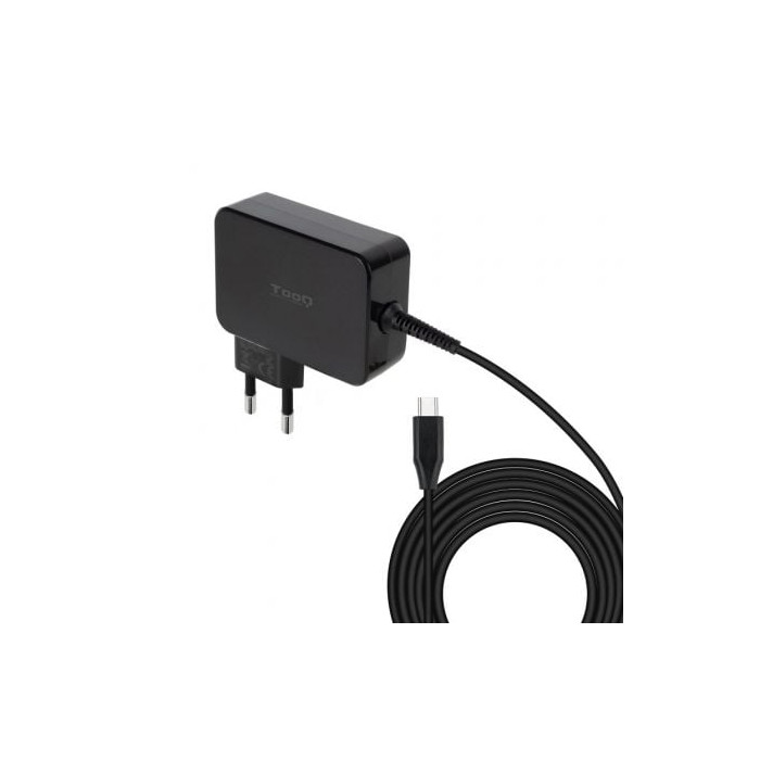 Cargador de Portátil GaN TooQ TQLC-USBCGAN90PD/ 1xUSB Tipo-C/ 90W/ Automático/ Voltaje 5-20V | Cargadores