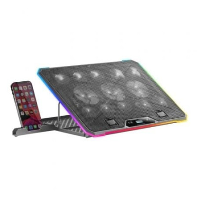 Soporte Refrigerante Mars Gaming MNBC13 para Portátiles hasta 17'/ Iluminación LED | Bases Refrigeradoras