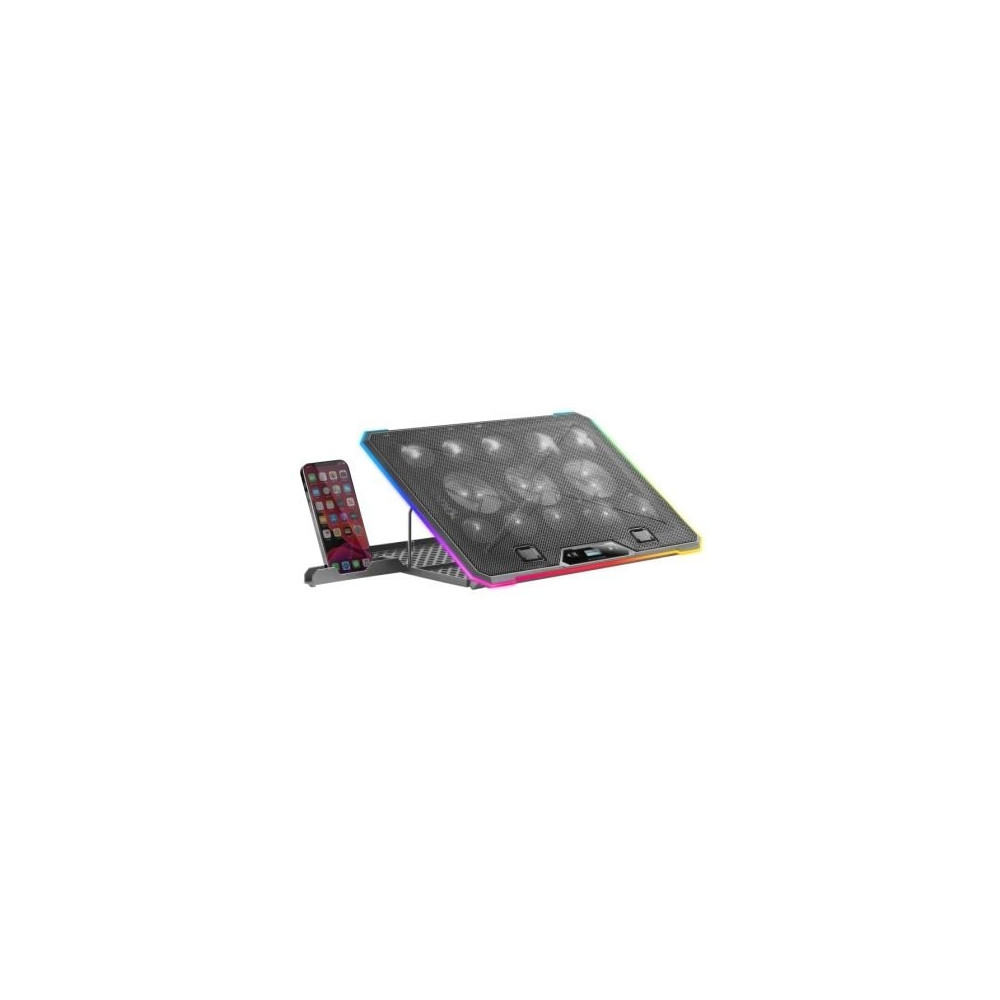 Soporte Refrigerante Mars Gaming MNBC13 para Portátiles hasta 17'/ Iluminación LED | Bases Refrigeradoras