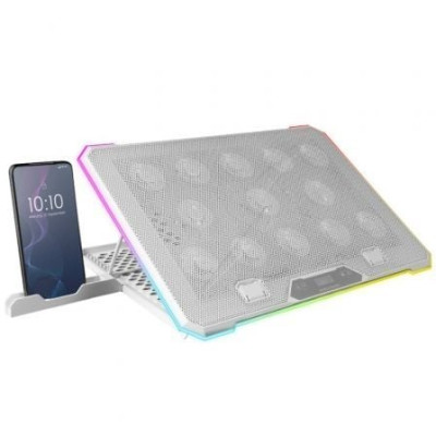 Soporte Refrigerante Mars Gaming MNBC13 para Portátiles hasta 17'/ Iluminación LED | Bases Refrigeradoras