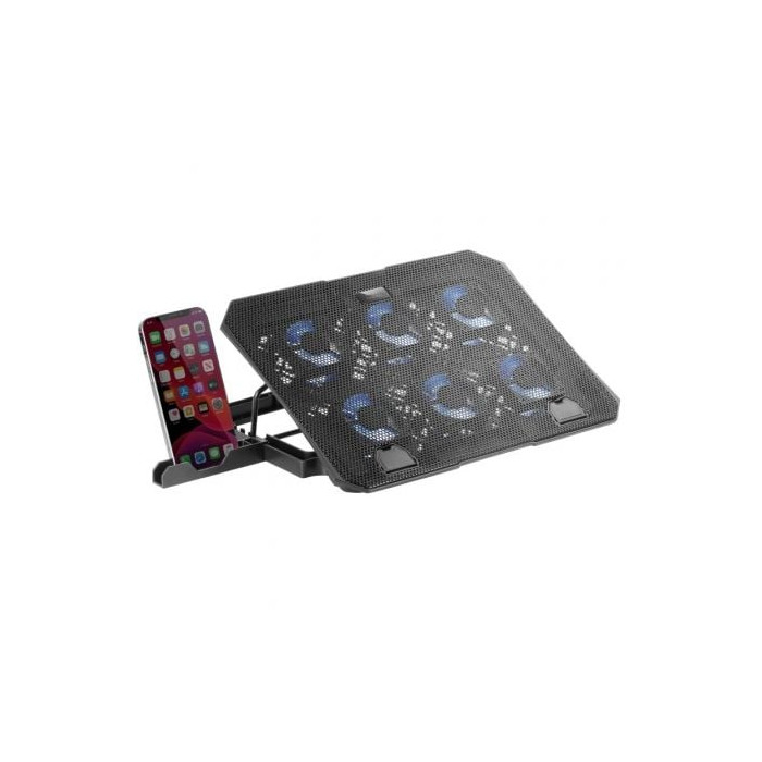 Soporte Refrigerante Mars Gaming MNBC23 para Portátiles hasta 16'/ Iluminación LED | Bases Refrigeradoras