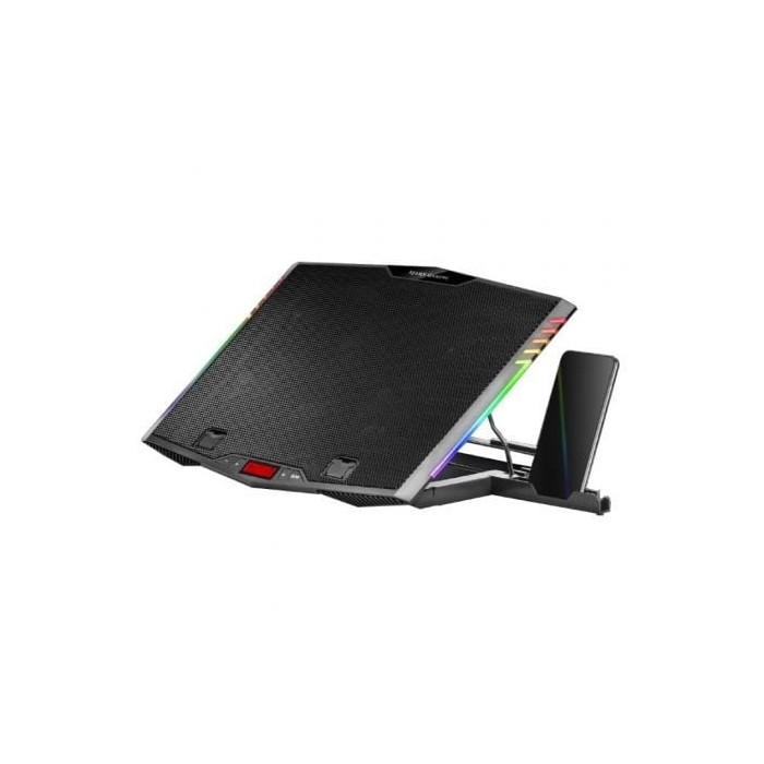 Soporte Refrigerante Mars Gaming MNBC5 para Portátiles hasta 17.3'/ Iluminación LED | Bases Refrigeradoras