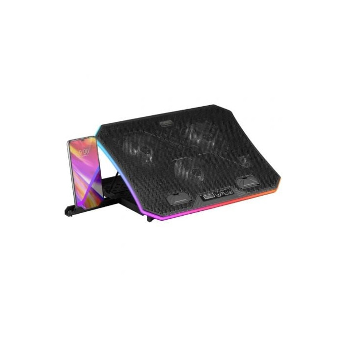 Soporte Refrigerante Mars Gaming MNBC6 para Portátiles hasta 19'/ Iluminación LED | Bases Refrigeradoras
