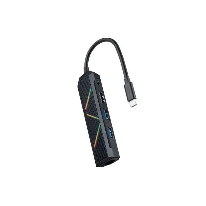 Docking USB Tipo-C Nanocable 10.16.0501/ 2xUSB/ 1xUSB Tipo-C PD/ 1xHDMI/ 1xRJ45/ Negro | Docks