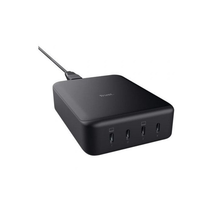 Cargador de Pared GaN Trust Maxo/ 4xUSB Tipo-C/ 240W/ Automático/ Voltaje 5-20V | Cargadores