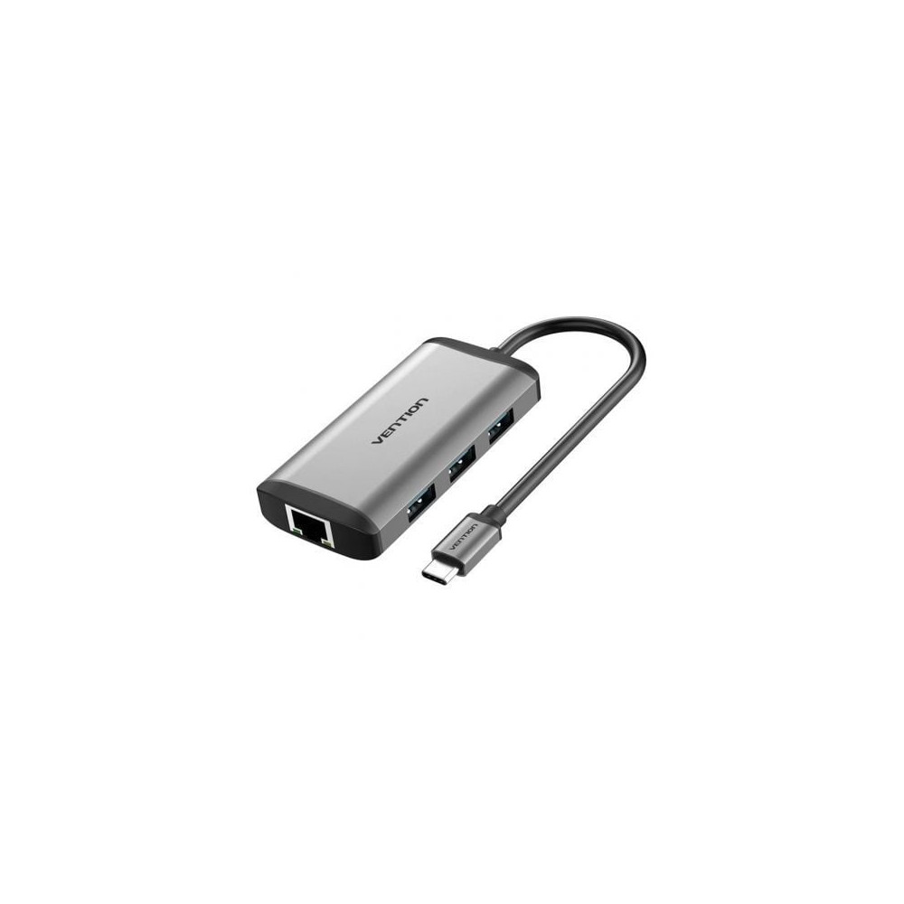Docking USB Tipo-C Vention CNCHB/ 1xHDMI 4K/ 3xUSB/ 1xUSB Tipo-C PD/ 1xRJ45/ Gris | Docks