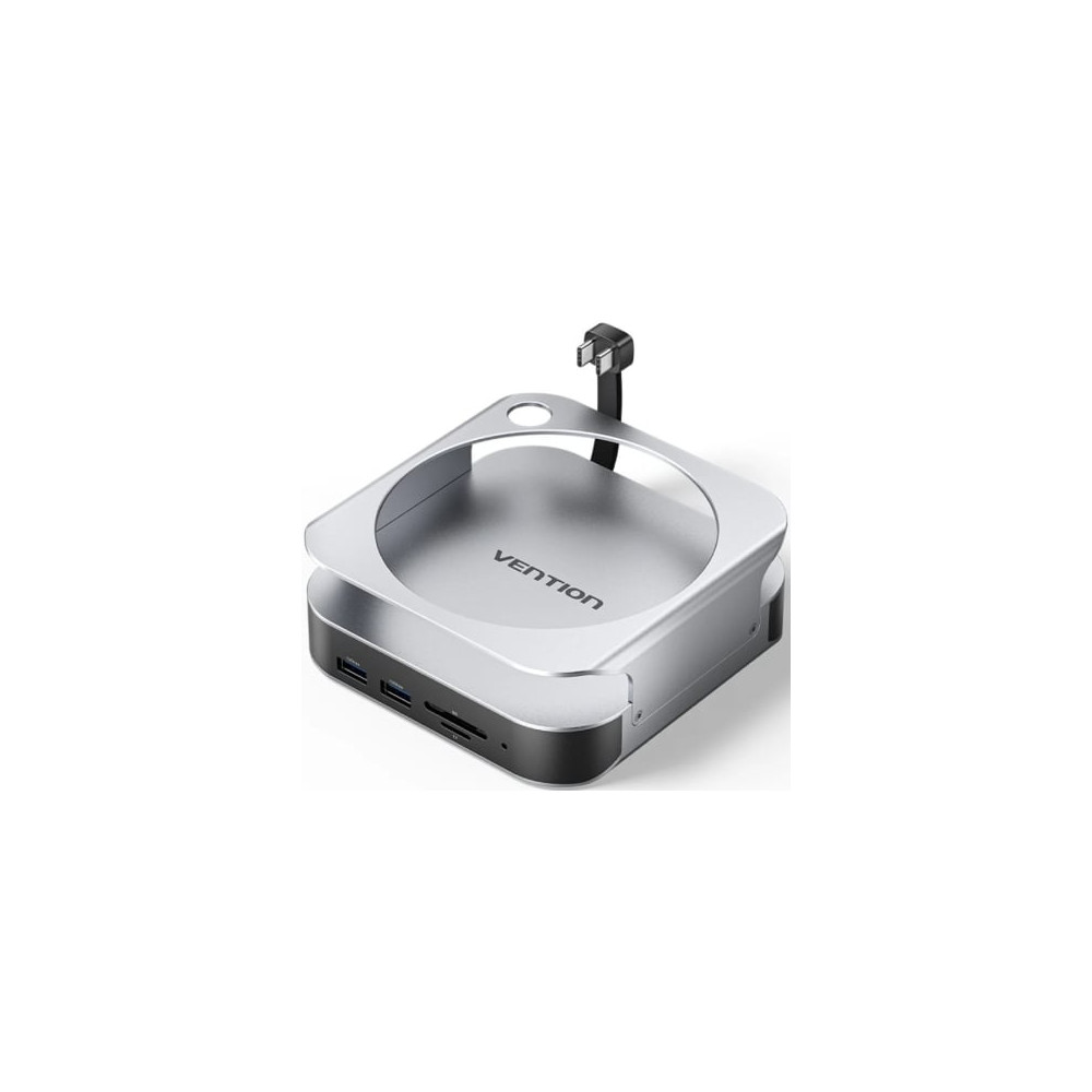 Docking para Mac Mini USB Tipo-C Vention THIHAG/ Ranura SSD M.2/ 4xUSB/ 1xUSB Tipo-C/ 1xDisplayPort 4K/ 1xLector Tarjetas/ 1xJac