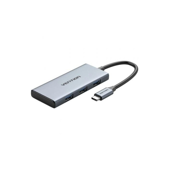 Docking USB Tipo-C Vention TOOHB/ 1xHDMI 4K/ 3xUSB/ 1xLector Tarjetas/ Gris | Docks