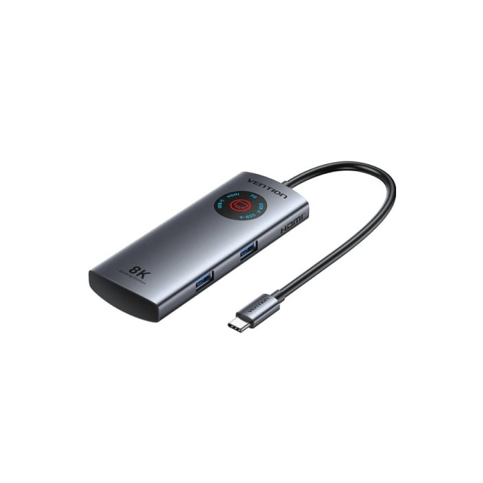 Docking USB Tipo-C Vention TQXHB/ 2xUSB/ 1xUSB Tipo-C/ 1xHDMI/ 1xUSB Tipo-C PD/ Gris | Docks