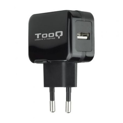Cargador de Pared TooQ TQWC-1S01/ 1xUSB/ 12W/ Negro | Cargadores hasta 45W