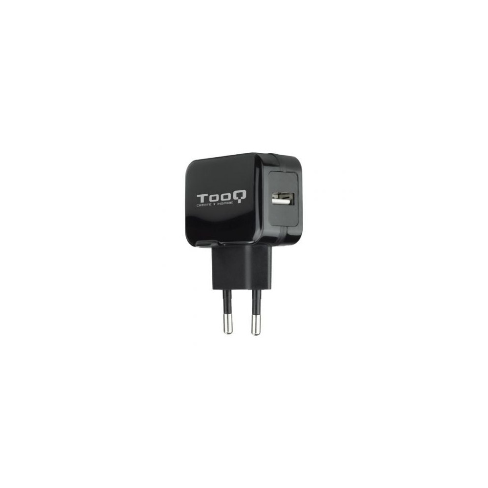 Cargador de Pared TooQ TQWC-1S01/ 1xUSB/ 12W/ Negro | Cargadores hasta 45W