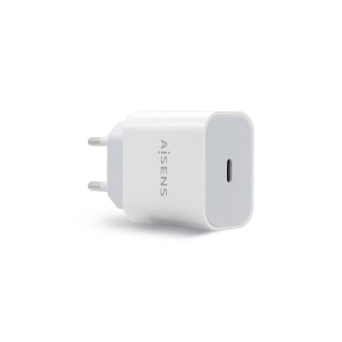 Cargador de Pared Aisens A110-0537/ 1xUSB Tipo-C/ 20W | Cargadores hasta 45W