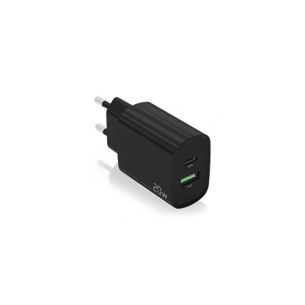 Cargador de Pared Aisens A110-0755/ 1xUSB Tipo-C/ 1xUSB/ 20W | Cargadores hasta 45W