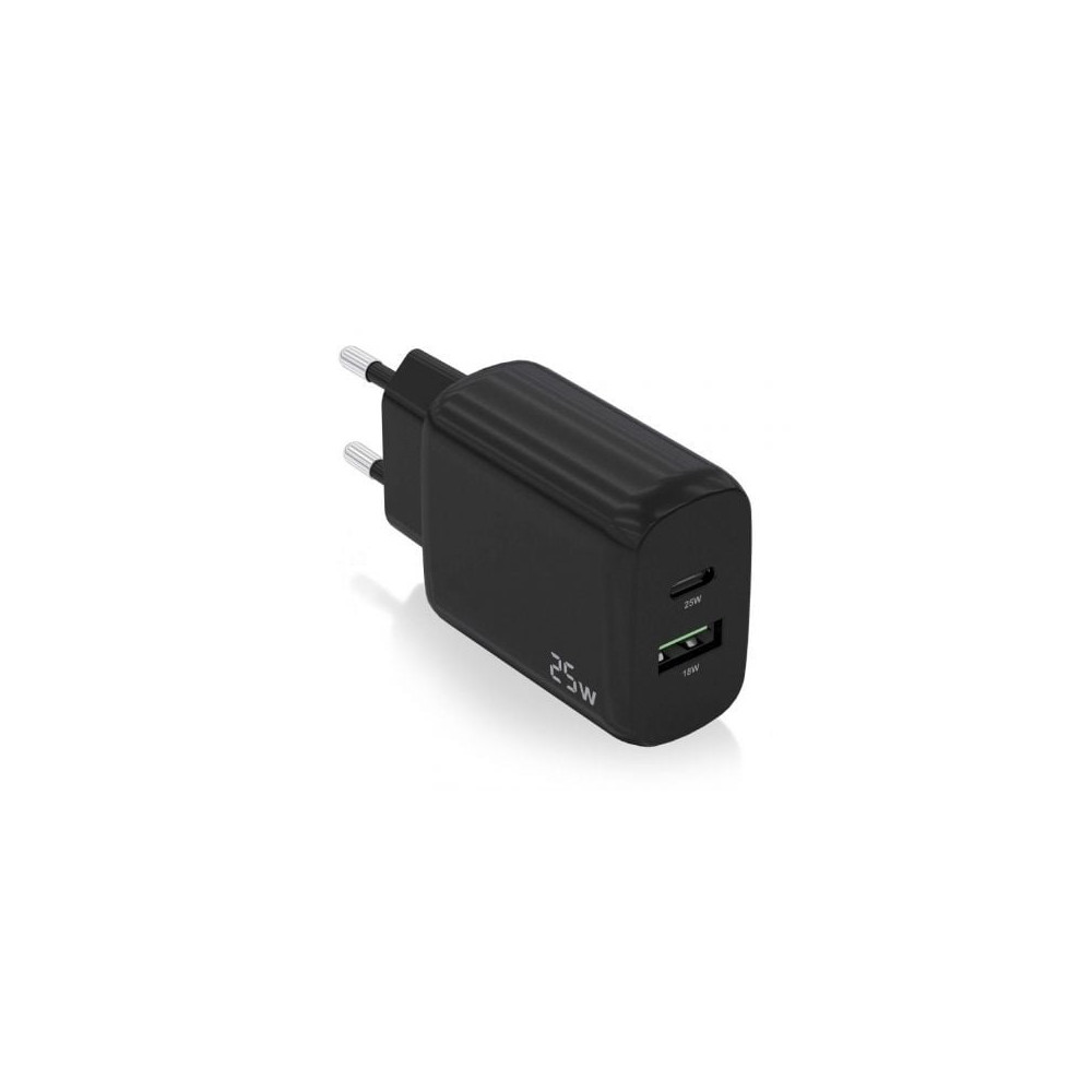 Cargador de Pared Aisens A110-0759/ 1xUSB Tipo-C/ 1xUSB/ 25W | Cargadores hasta 45W