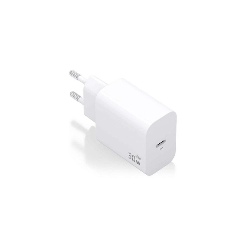 Cargador de Pared GaN Aisens A110-0940/ 1xUSB Tipo-C/ 30W/ Blanco | Cargadores hasta 45W
