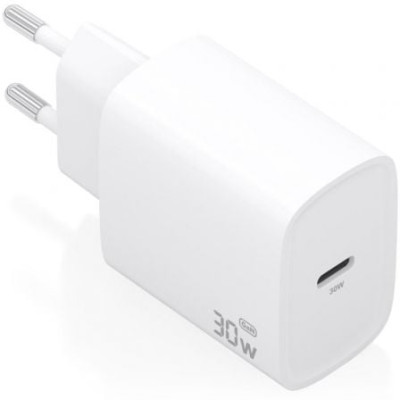 Cargador de Pared GaN Aisens A110-0950/ 1xUSB Tipo-C/ 30W/ Blanco | Cargadores hasta 45W
