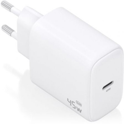 Cargador de Pared GaN Aisens A110-0969/ 1xUSB Tipo-C/ 45W/ Blanco | Cargadores 45-60W
