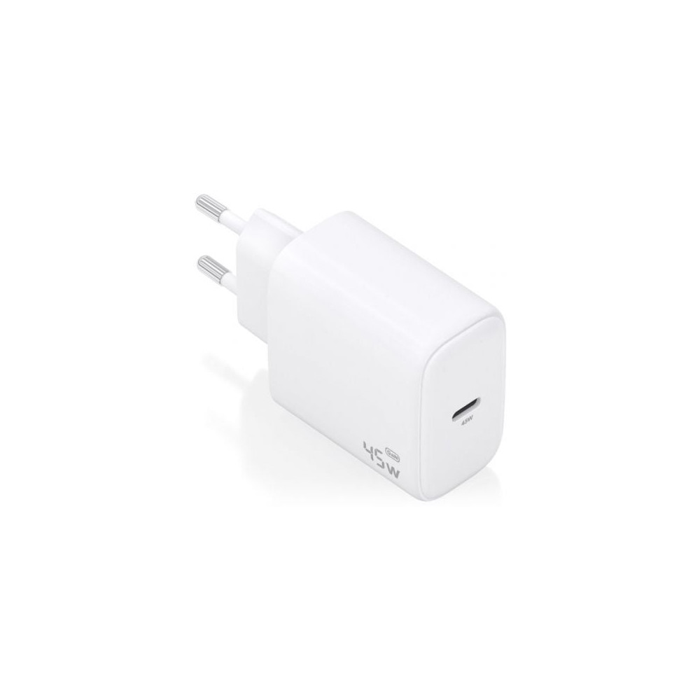 Cargador de Pared GaN Aisens A110-0969/ 1xUSB Tipo-C/ 45W/ Blanco | Cargadores 45-60W