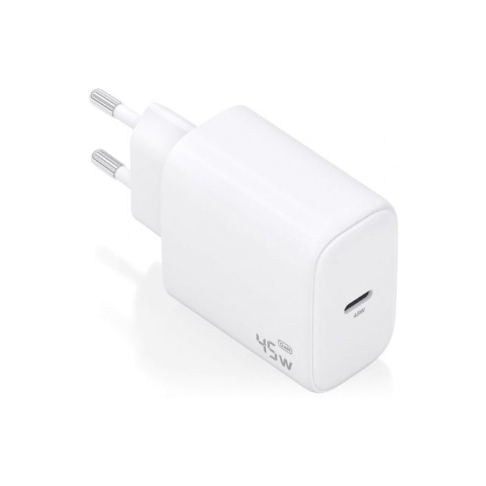 Cargador de Pared GaN Aisens A110-0969/ 1xUSB Tipo-C/ 45W/ Blanco | Cargadores 45-60W