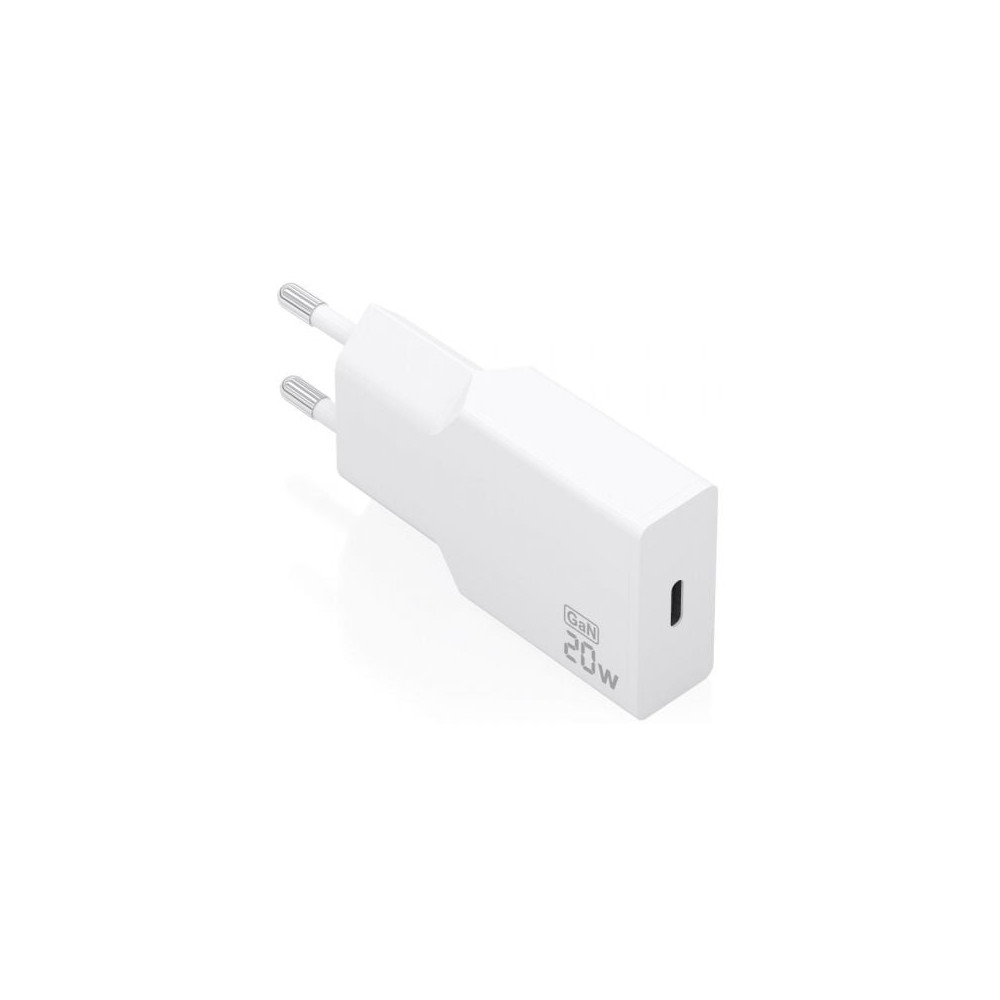 Cargador de Pared GaN Aisens A110-0997/ 1xUSB Tipo-C/ 20W/ Blanco | Cargadores hasta 45W