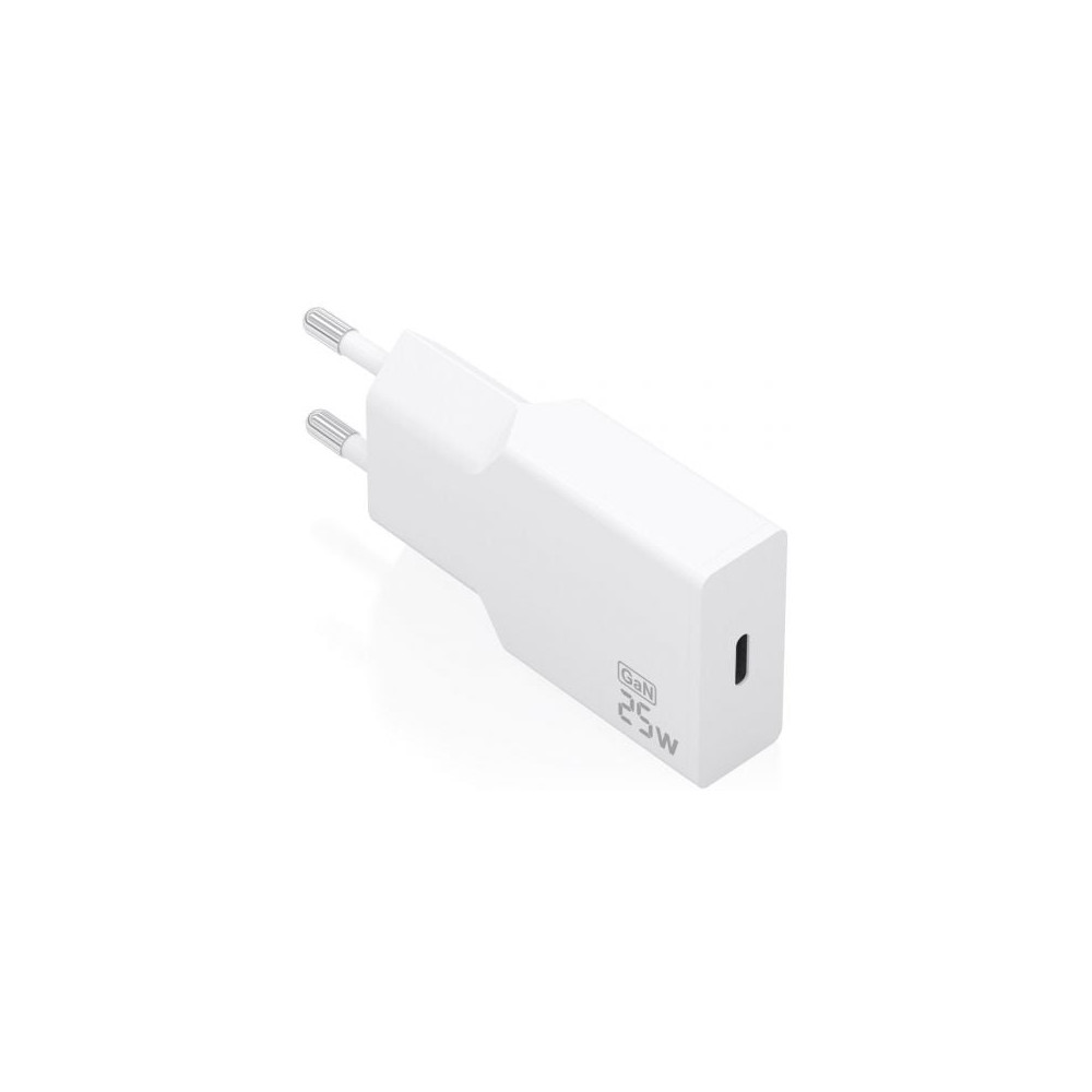Cargador de Pared GaN Aisens A110-0999/ 1xUSB Tipo-C/ 25W/ Blanco | Cargadores hasta 45W