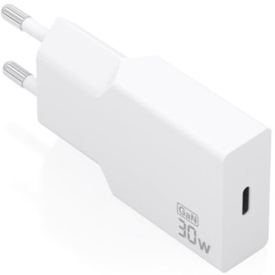 Cargador de Pared GaN Aisens A110-1001/ 1xUSB Tipo-C/ 30W/ Blanco | Cargadores hasta 45W