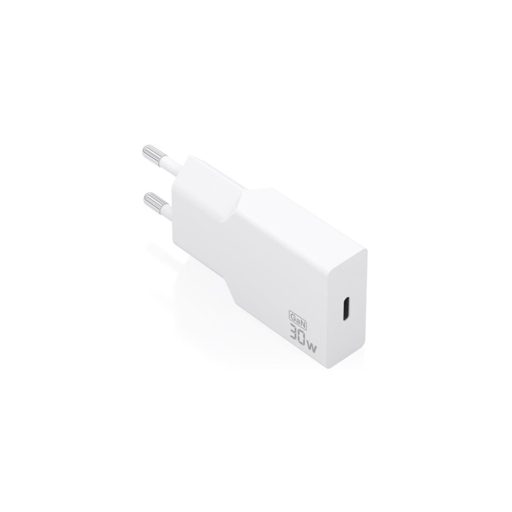 Cargador de Pared GaN Aisens A110-1001/ 1xUSB Tipo-C/ 30W/ Blanco | Cargadores hasta 45W