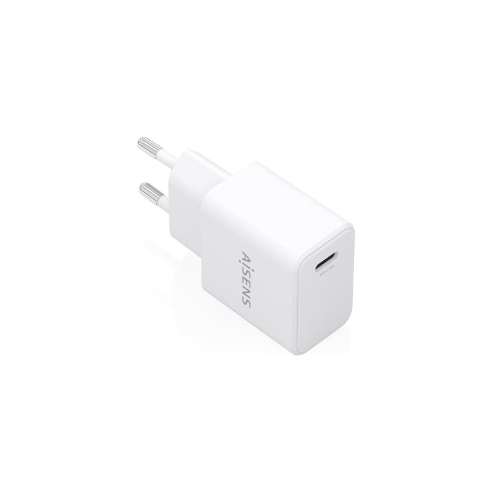 Cargador de Pared GaN Aisens A110-1023/ 1xUSB Tipo-C/ 20W/ Blanco | Cargadores hasta 45W