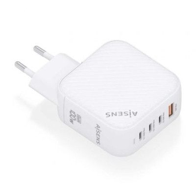 Cargador de Pared GaN Aisens ASCH-100W4P028-W/ 3xUSB Tipo-C/ 1x USB/ 100W | Cargadores +60W