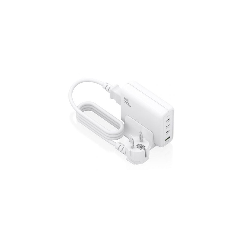 Cargador Sobremesa GaN Aisens ASCH-140W4P055-W/ 3xUSB Tipo-C/ 1xUSB/ 140W | Cargadores +60W