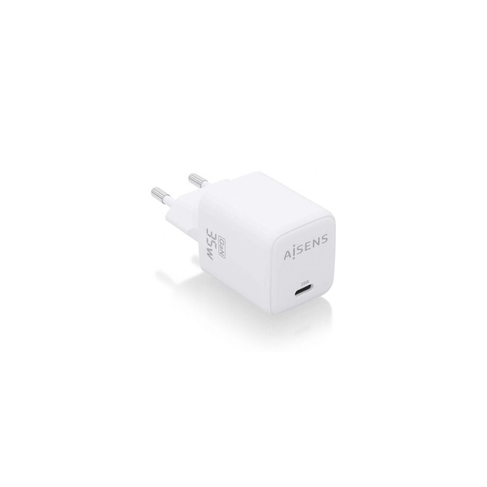 Cargador de Pared GaN Aisens ASCH-35W1P016-W/ 1xUSB Tipo-C/ 35W | Cargadores hasta 45W