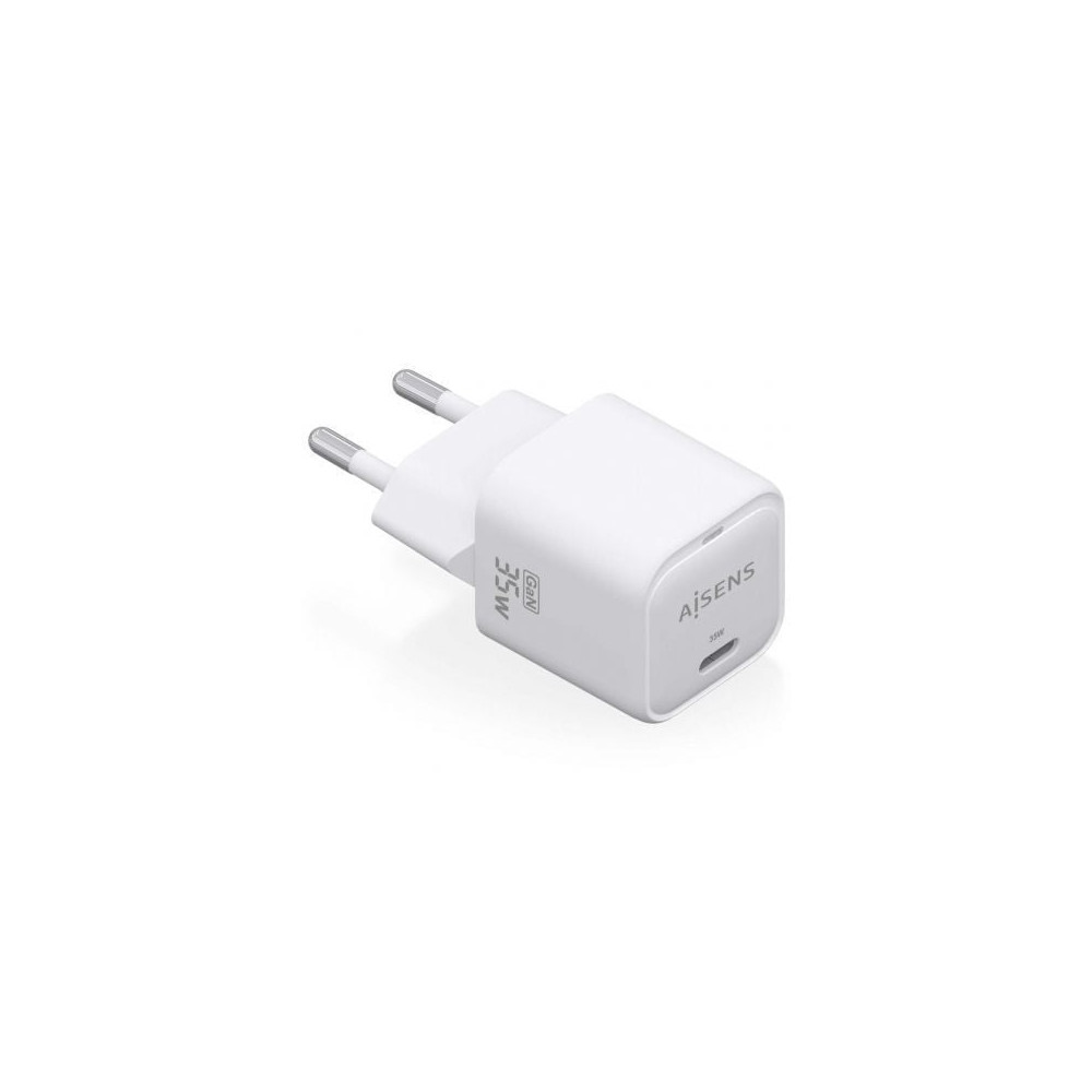 Cargador de Pared GaN Aisens ASCH-35W1P022-W/ 1xUSB Tipo-C/ 35W | Cargadores hasta 45W