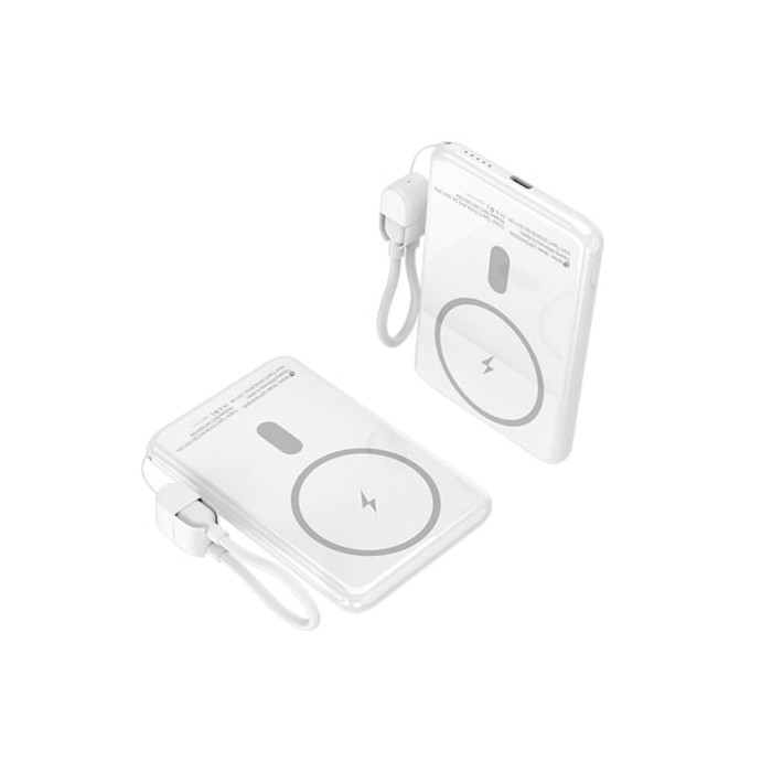 Powerbank 5000mAh Leotec LEPOWW20W5W/ 20W/ Wireless/ Blanca/ Incluye Cable USB Tipo-C | Powerbanks