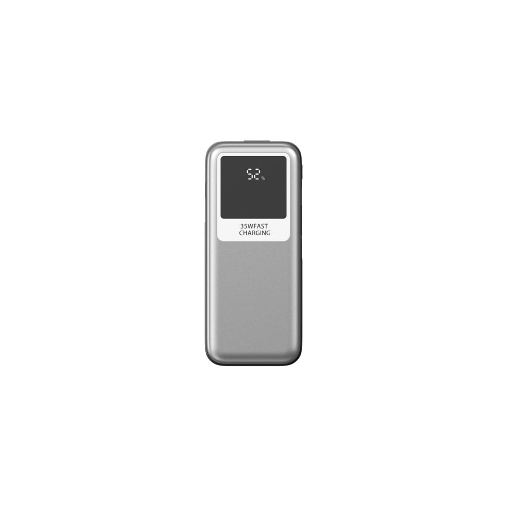 Powerbank 10000mAh Leotec LEPOW35W10S/ 35W/ Plata y Gris/ Incluye Cable USB Tipo-C y Lightning | Powerbanks