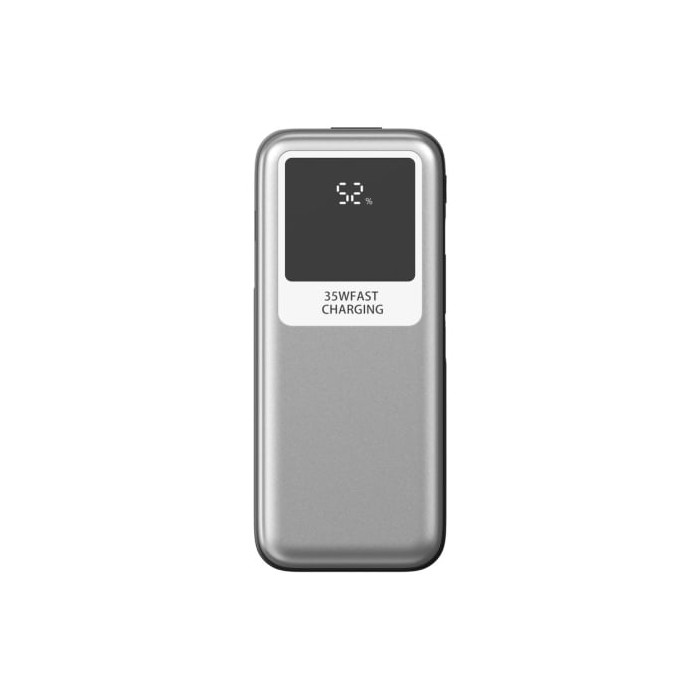 Powerbank 10000mAh Leotec LEPOW35W10S/ 35W/ Plata y Gris/ Incluye Cable USB Tipo-C y Lightning | Powerbanks