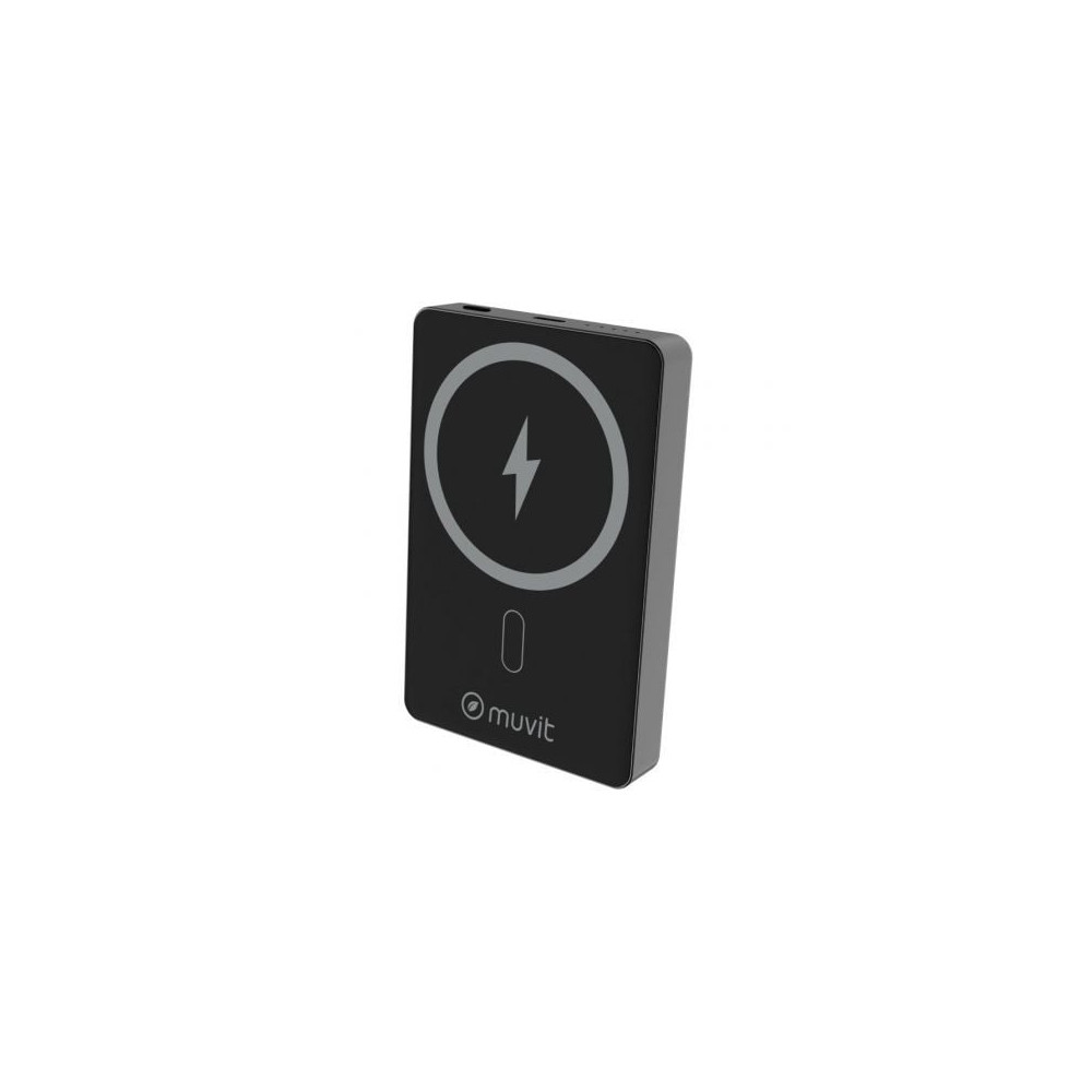 Powerbank 10000mAh Muvit For Change MCCHP0010/ 20W/ Wireless/ Negra/ Incluye Cable USB Tipo-C | Powerbanks