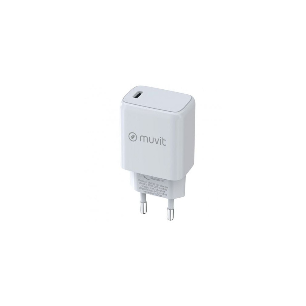 Cargador de Pared Muvit For Change MCACC0014/ 1xUSB Tipo-C/ 30W | Cargadores hasta 45W