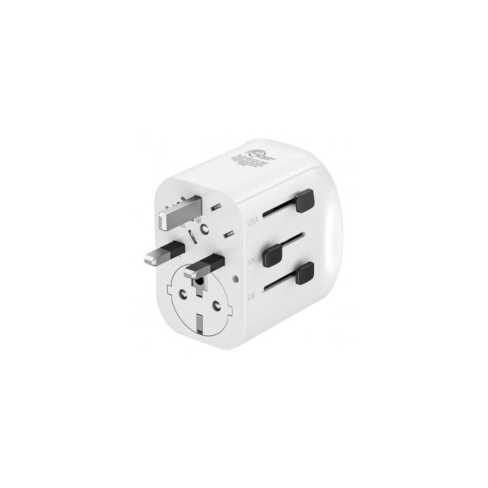 Cargador de Pared Universal Muvit For Change MCADP0006/ Toma de Corriente Universal/ 1xUSB Tipo-C/ 2xUSB/ 15W | Cargadores hasta