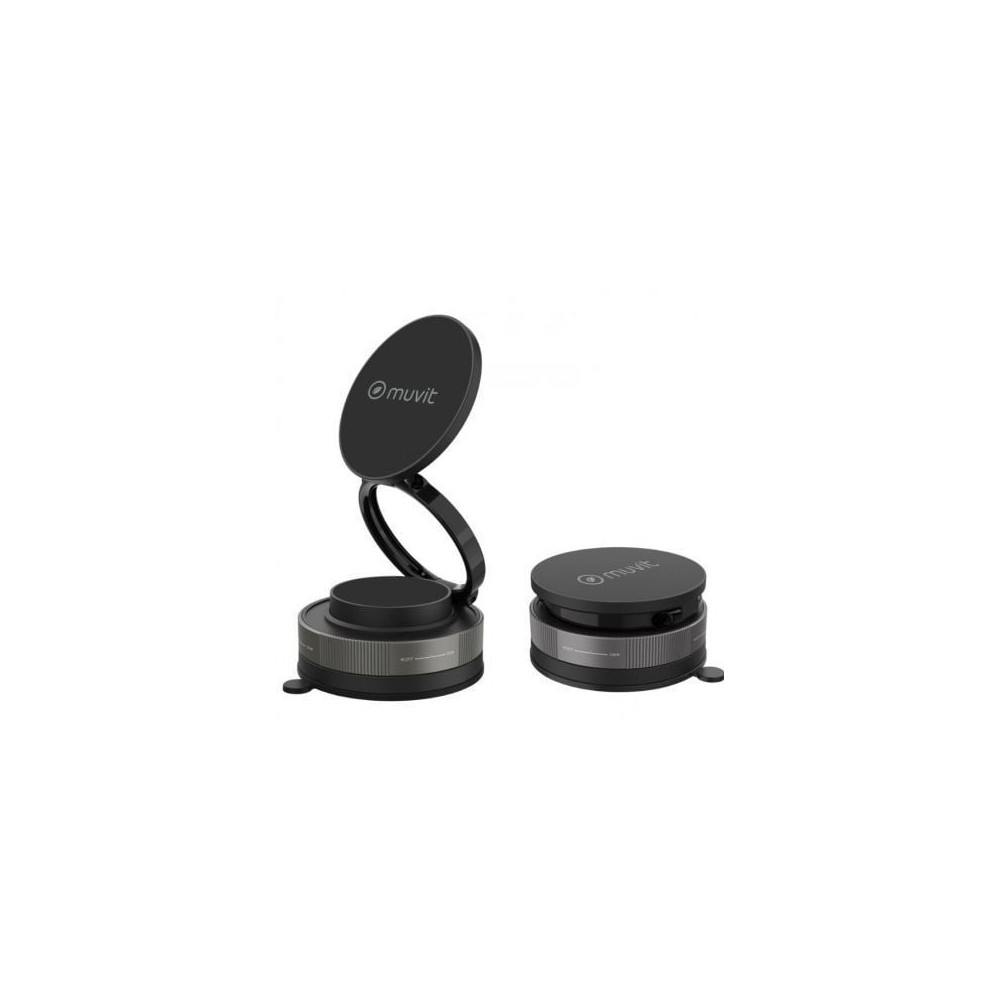 Soporte de Smartphone para Coche Muvit For Change MCCHL0035/ Negro | Soportes