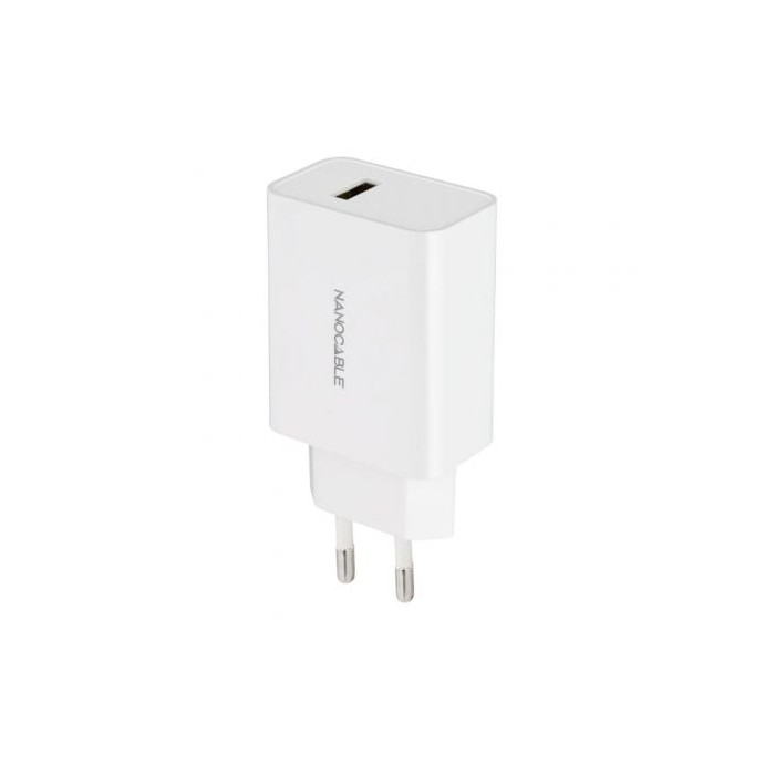 Cargador de Pared Nanocable 10.10.2003/ 1xUSB/ 10W/ Blanco | Cargadores hasta 45W