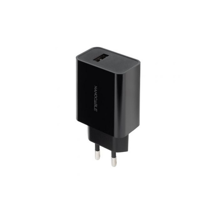 Cargador de Pared Nanocable 10.10.2004/ 1xUSB/ 10W/ Negro | Cargadores hasta 45W