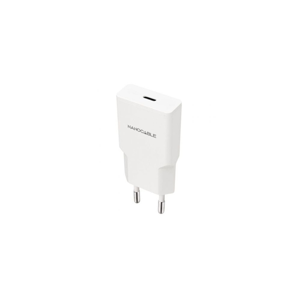 Cargador de Pared Nanocable 10.10.2027/ 1xUSB Tipo-C/ 30W/ Blanco | Cargadores hasta 45W