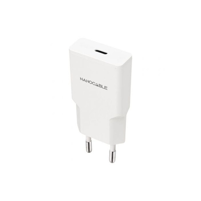 Cargador de Pared Nanocable 10.10.2027/ 1xUSB Tipo-C/ 30W/ Blanco | Cargadores hasta 45W