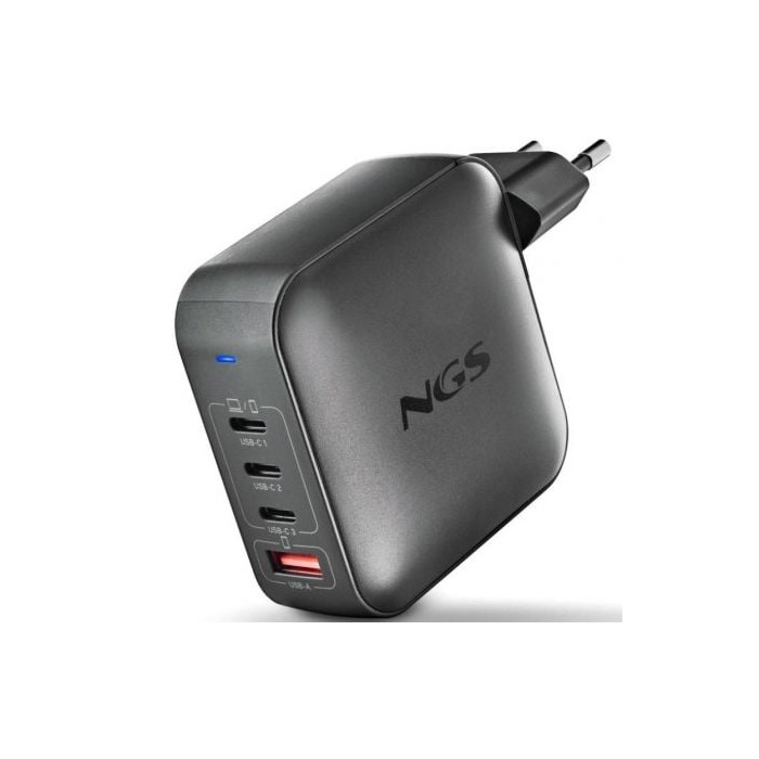 Cargador de Portátil GaN NGS BUD 165W/ 165W/ Automático/ Voltaje 5-21V | Cargadores +60W